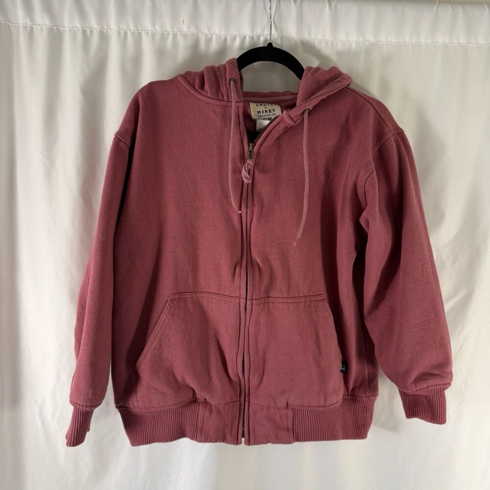 Lakin Mckey Key Hoodie WOmen's Small Full Zip Drawstring Pockets Heavy
